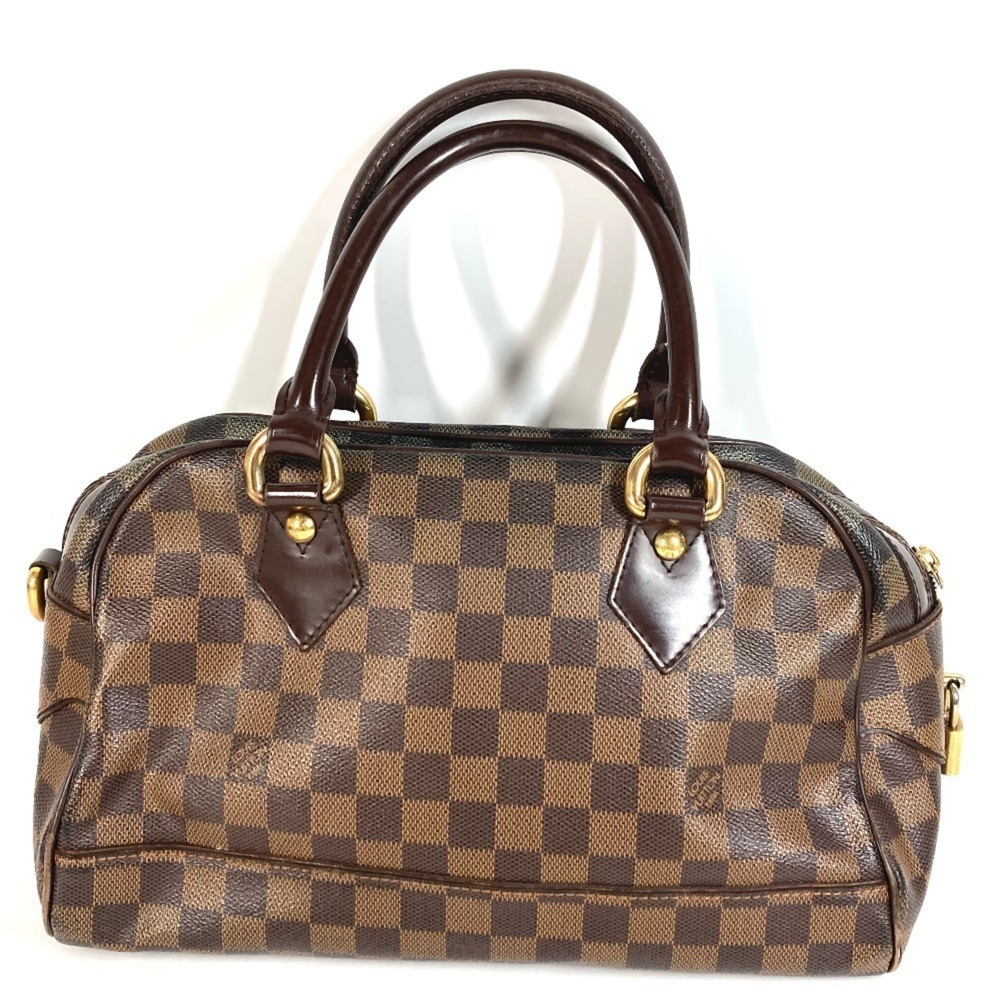 LOUIS VUITTON Authentic Brown Damier Canvas Boston Bag